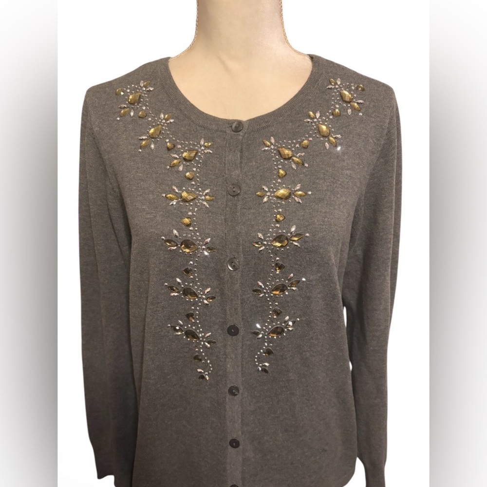 Bob Mackie Vintage Embellished Cardigan Sz M